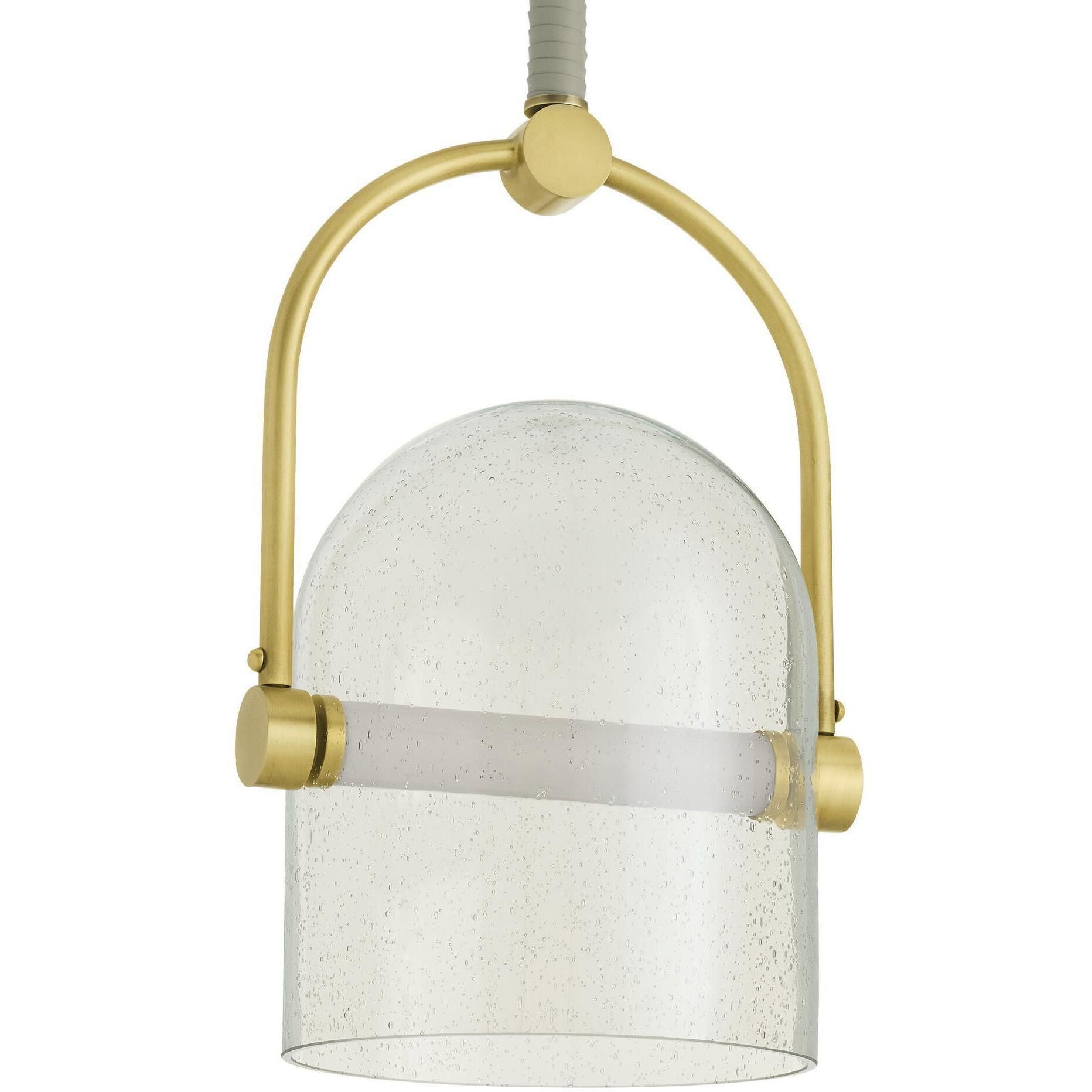 Marco 1 Light 10 inch Bone with Antique Brass Pendant Ceiling Light, Small