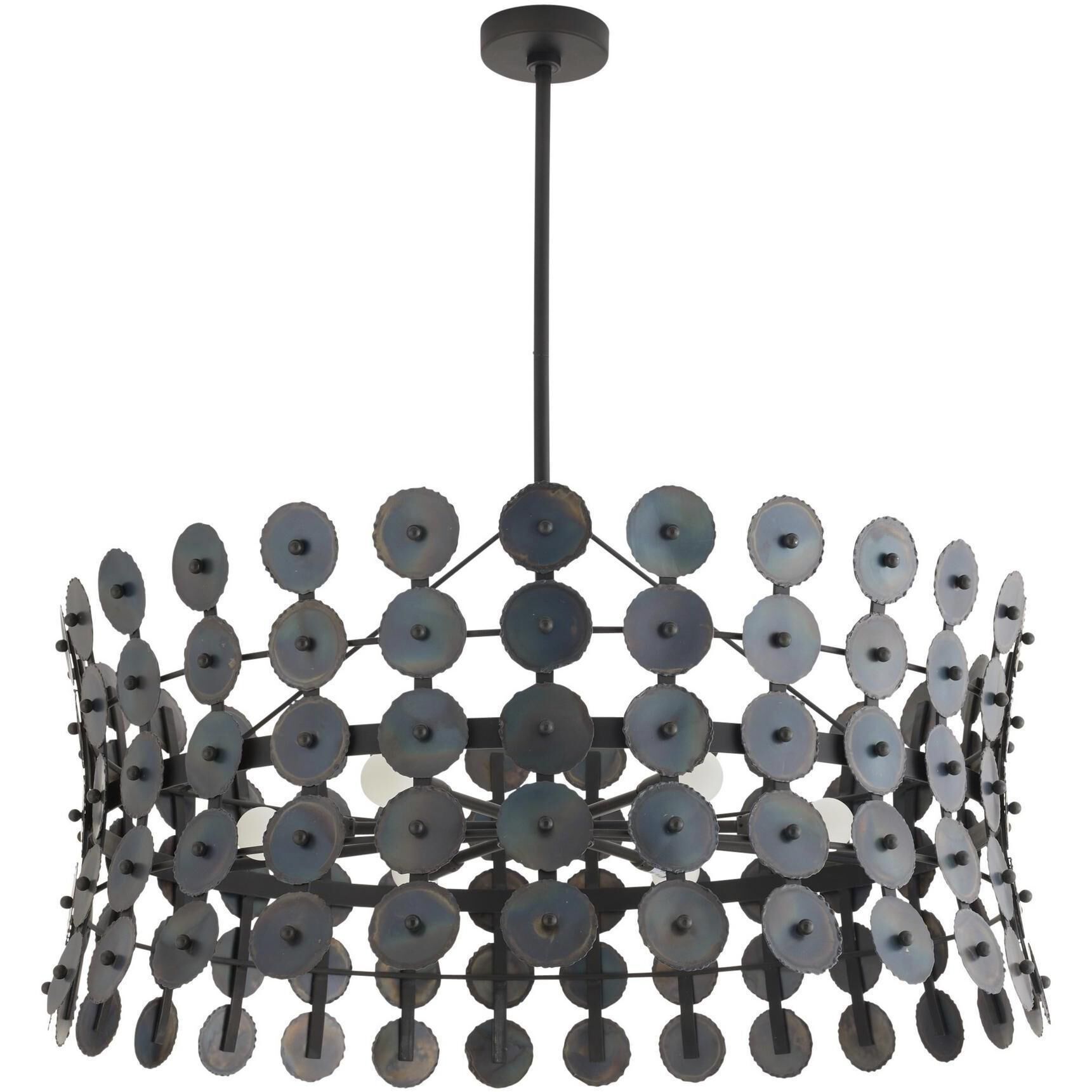 Imperia 6 Light 36 inch Burnt Iron Chandelier Ceiling Light