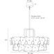 Cascade 4 Light 35 inch Clear Chandelier Ceiling Light