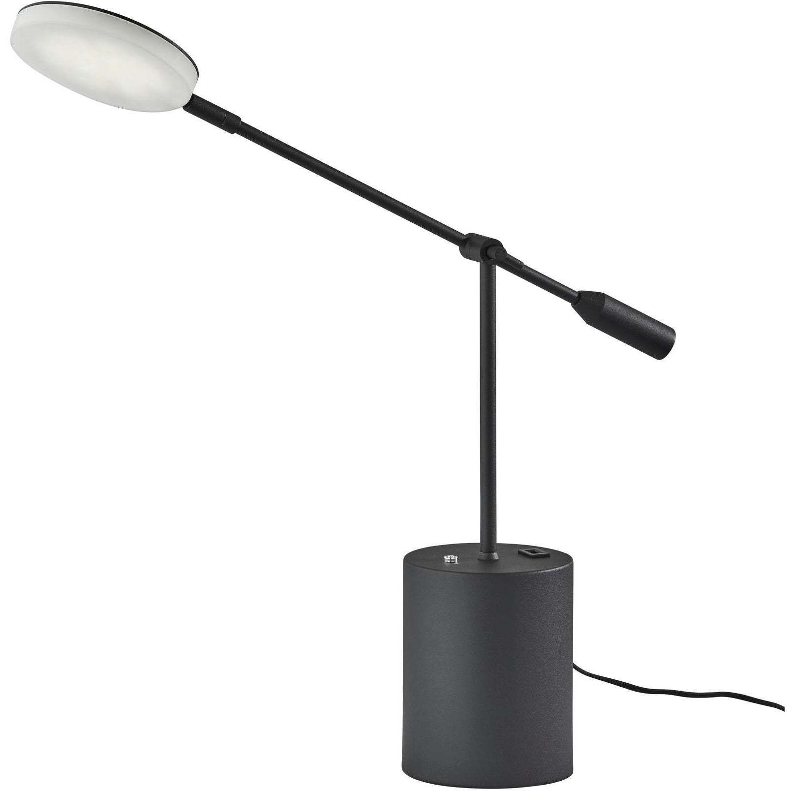 Grover 15 inch 10 watt Black LED Desk Lamp Portable Light, with USB Port