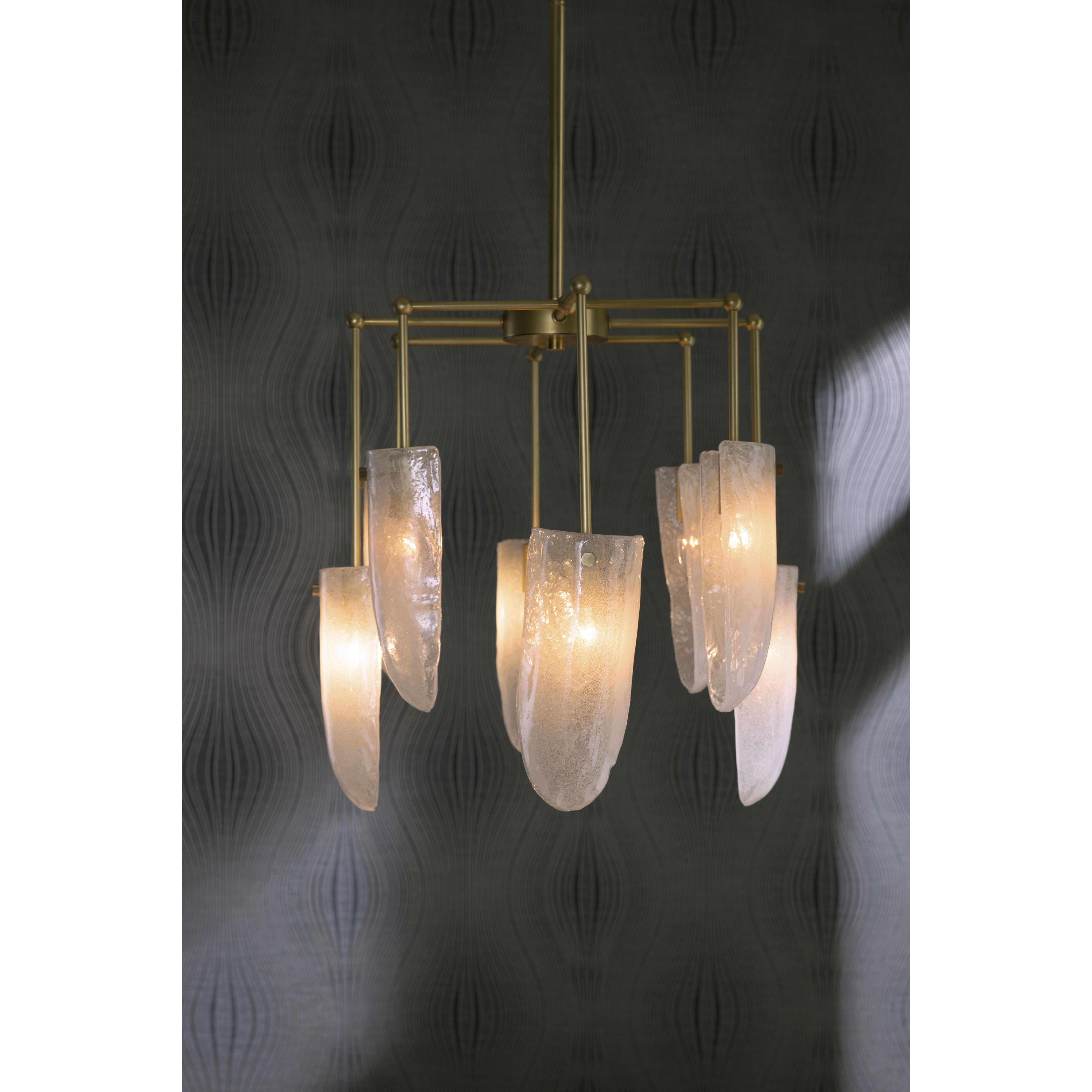 Valeria 8 Light 30 inch Clear Seedy Chandelier Ceiling Light