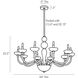 Gustavo 10 Light 36 inch Smoke and Antique Brass Chandelier Ceiling Light