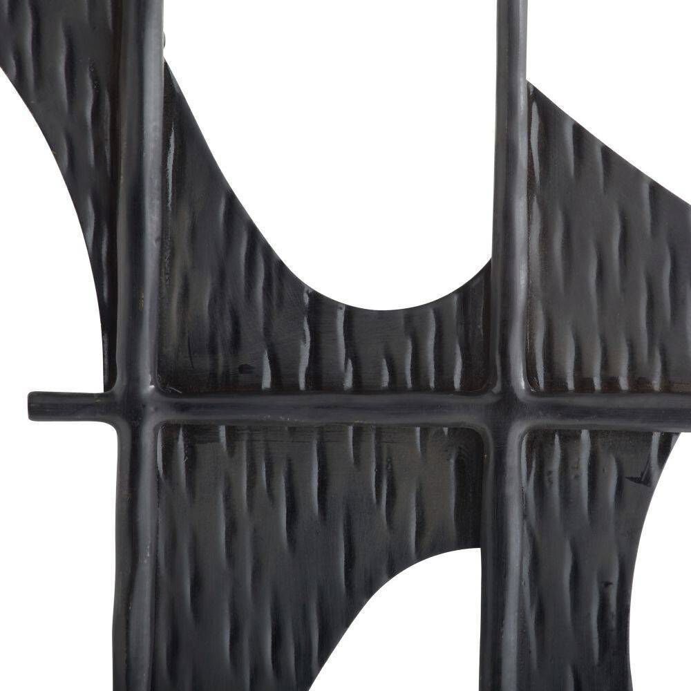 Freya Blackened Iron Wall Plaques, Set of 3