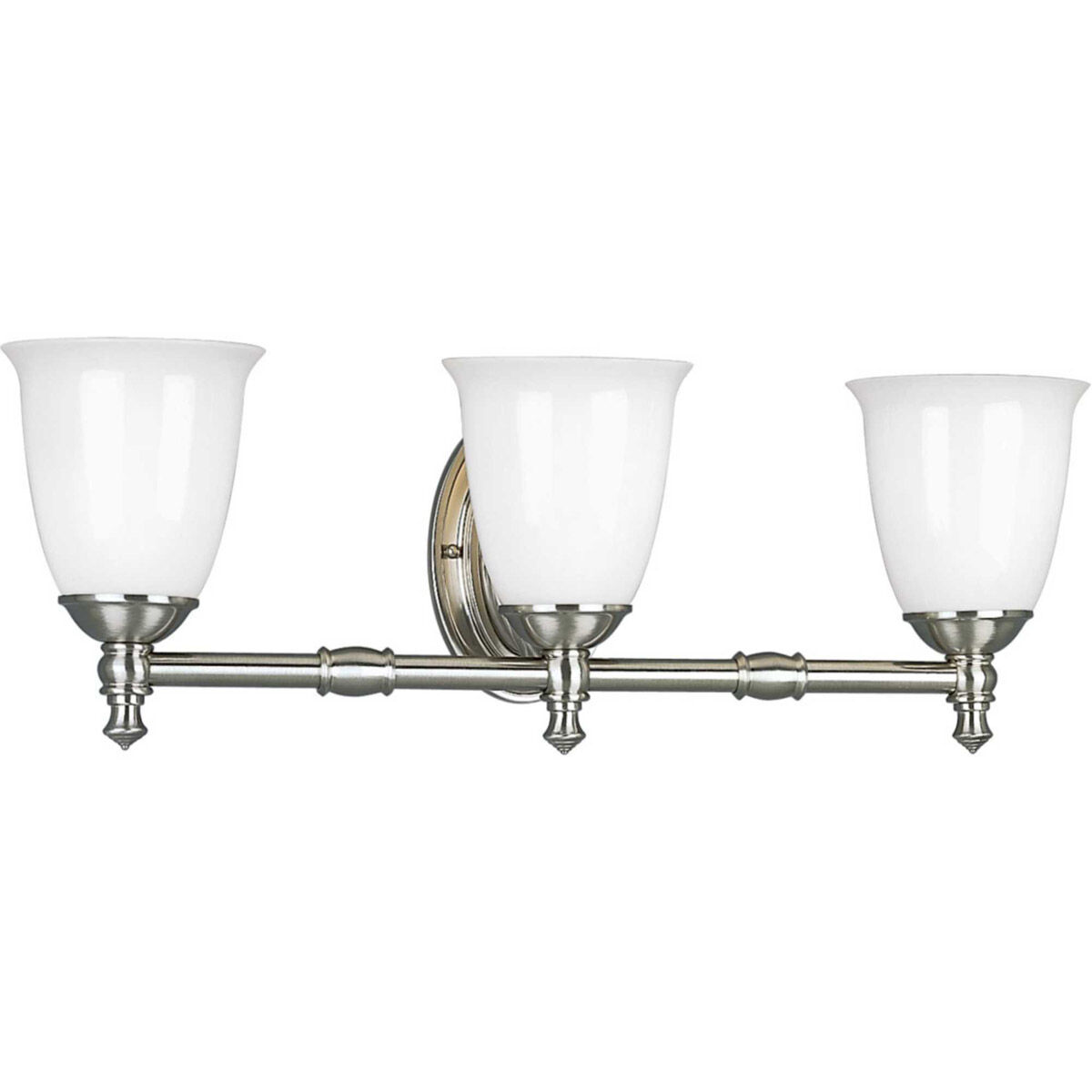 Juno 3 Light 25 inch Brushed Nickel Bath Vanity Wall Light, Delta