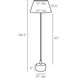 Xena Burnt Iron Floor Lamp Portable Light