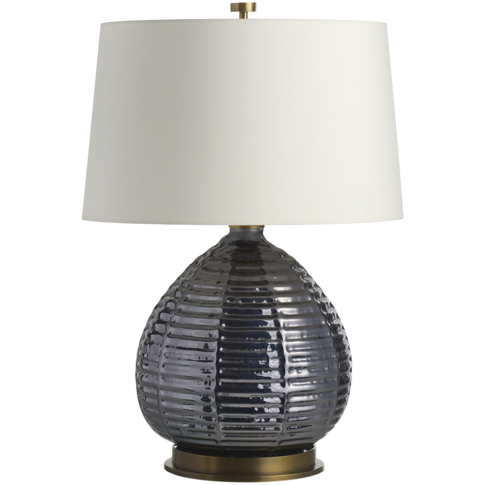 Juliette 26.5 inch 150.00 watt Flint Luster and Antique Brass Table Lamp Portable Light