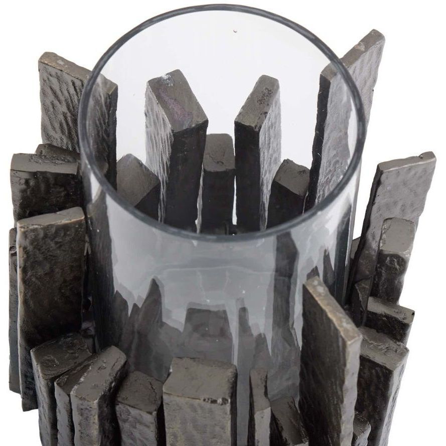 Salvator Antiqued Aluminum Hurricane