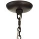 Cyprus 6 Light 34 inch Organic Frosted and Bronze Chandelier Ceiling Light