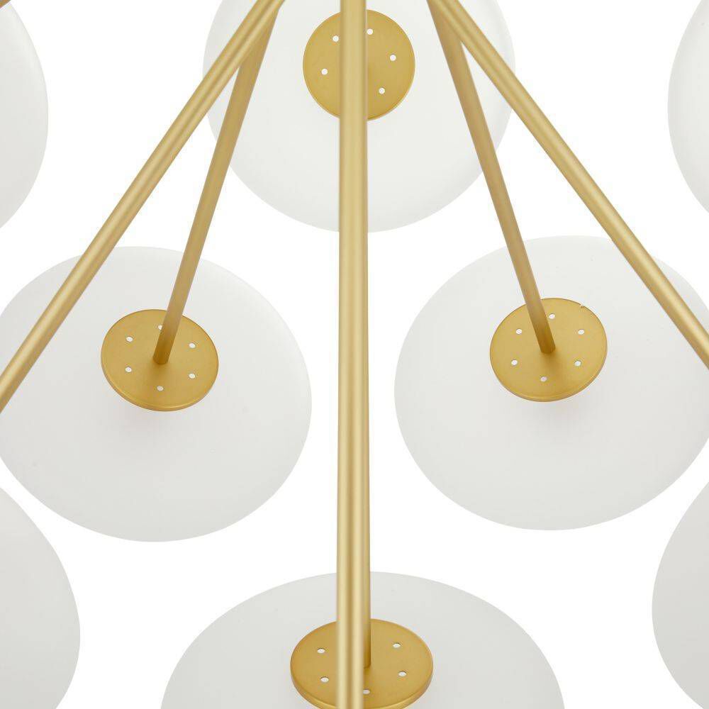 Helios 9 Light 41 inch Antique Brass Chandelier Ceiling Light