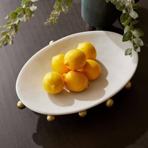 Katherine Ivory and Antique Brass Centerpiece