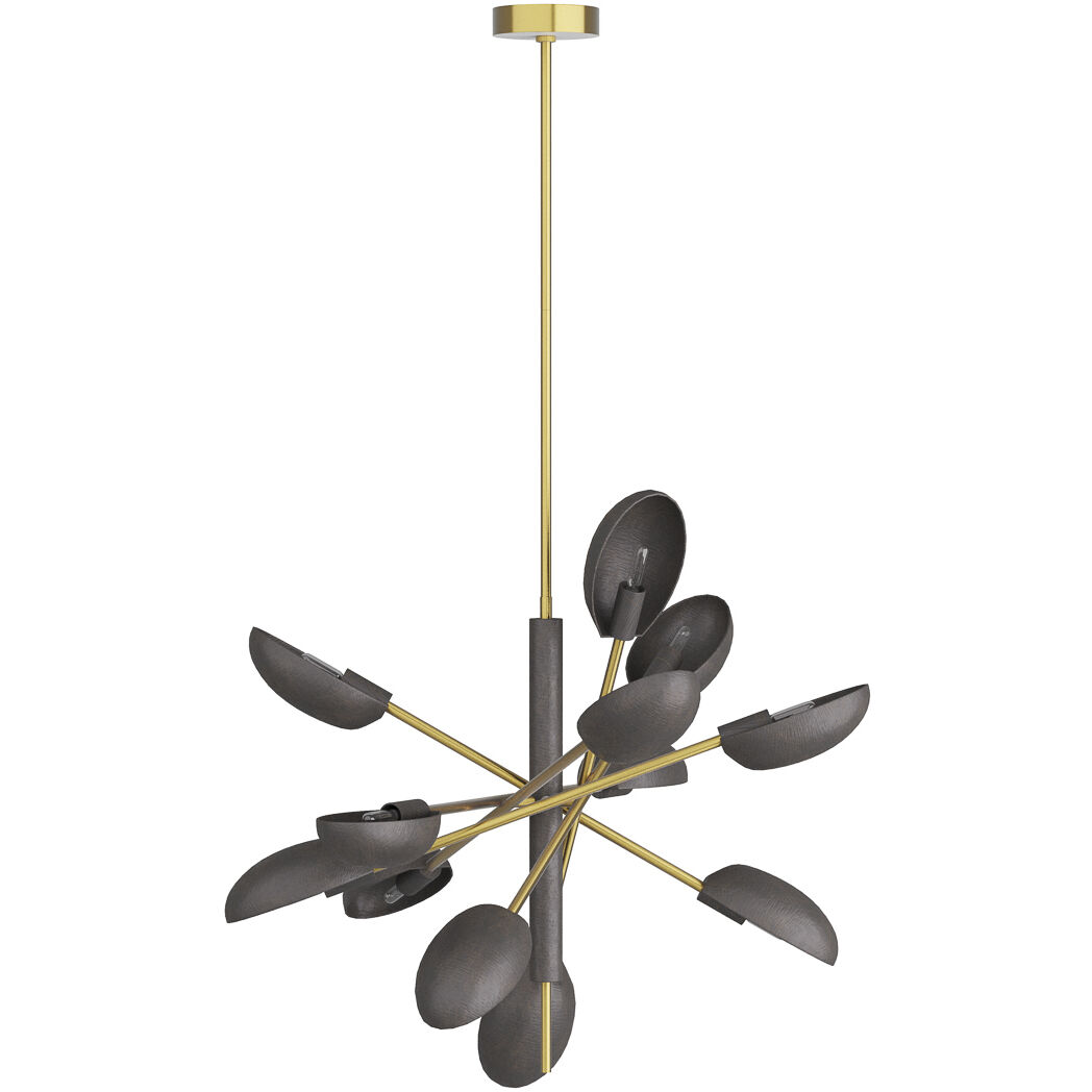 Bryce 12 Light 31.5 inch Antique Brass Chandelier Ceiling Light