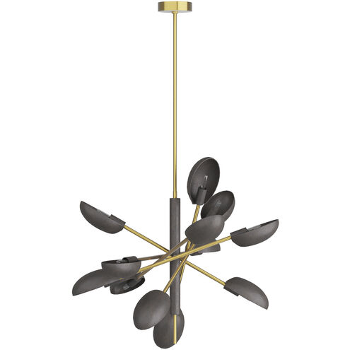 Bryce 12 Light 31.5 inch Antique Brass Chandelier Ceiling Light
