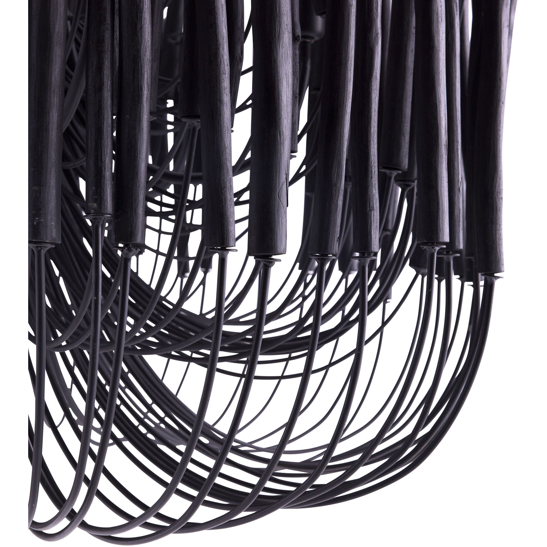 Tilda 6 Light 36 inch Black Chandelier Ceiling Light, Large