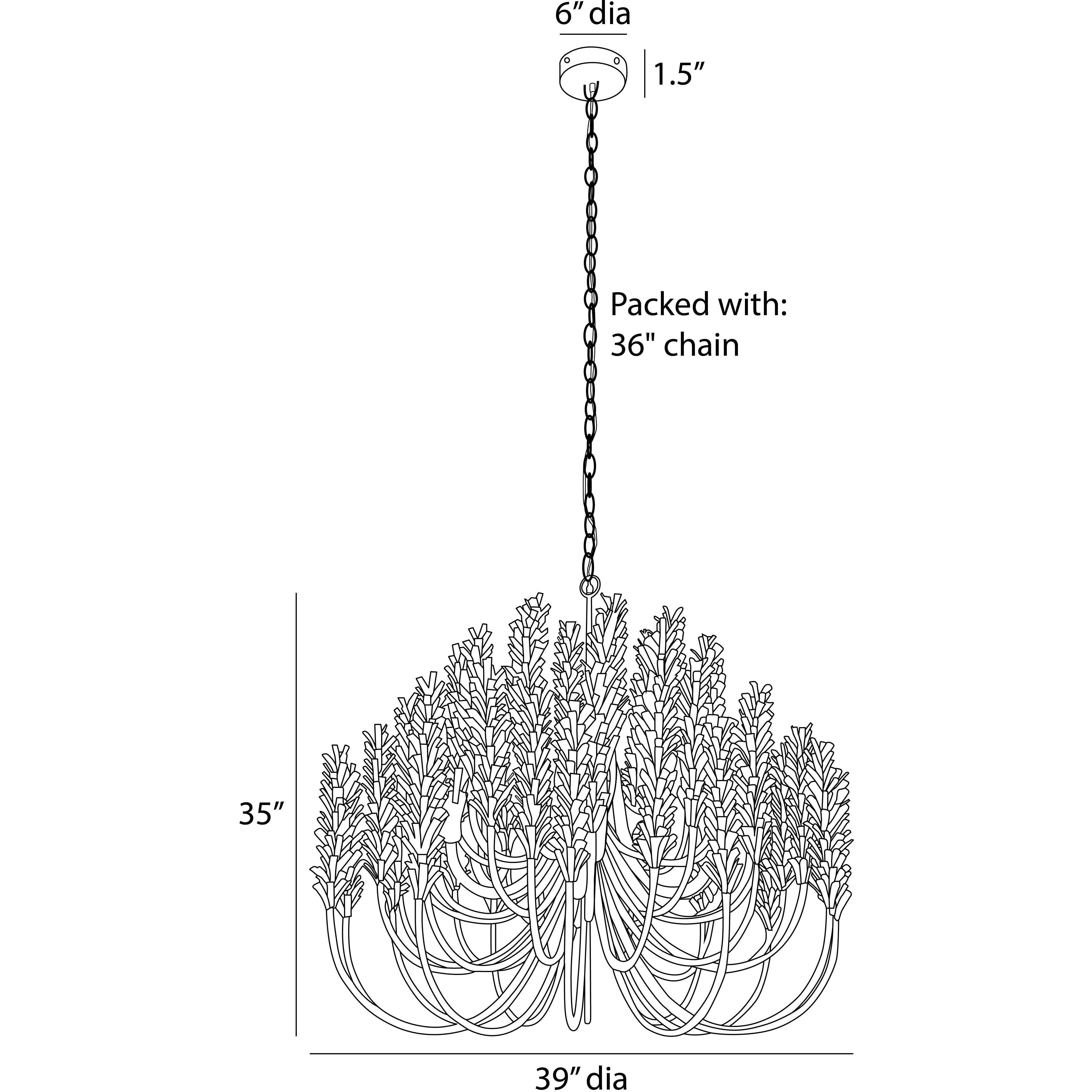 Kaia 6 Light 39 inch White Chandelier Ceiling Light