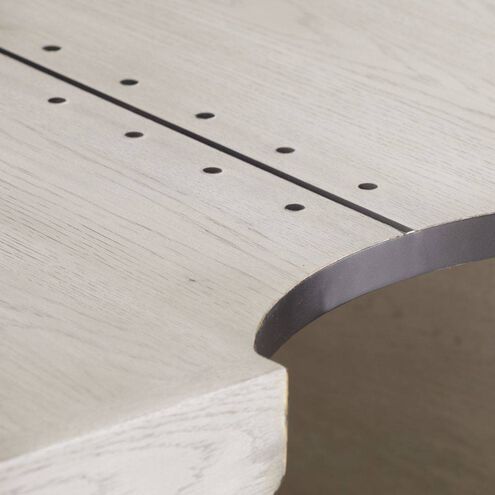 Halton 52 X 16.5 inch Smoke and Blackened Iron Cocktail Table