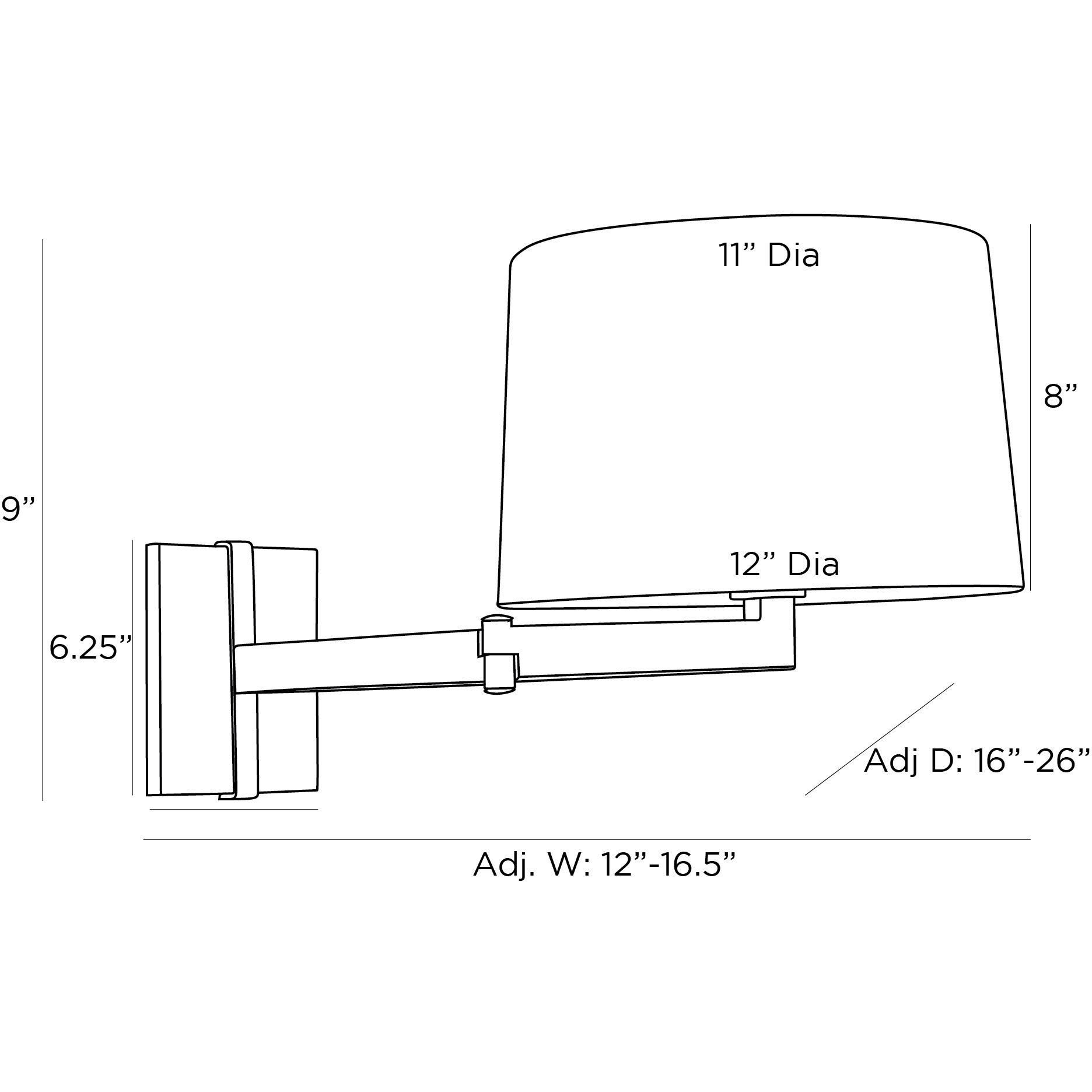 Portland 1 Light 12 inch Antique Brass Sconce Wall Light