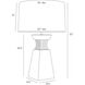 Dynasty 150.00 watt Ivory Table Lamp Portable Light