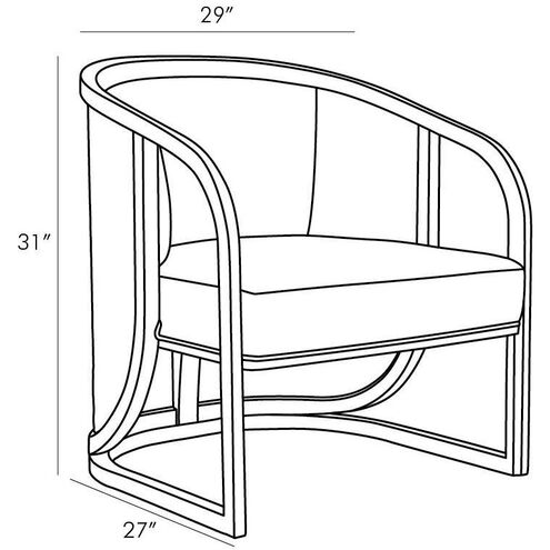 Fortuna 31 inch Flax Lounge Chair