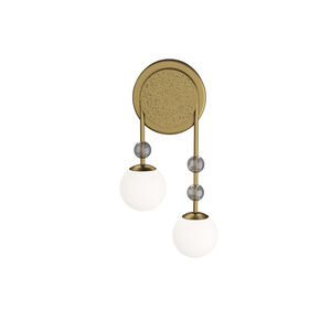 Beverly 2 Light 10.5 inch Antique Brass Sconce Wall Light, Right