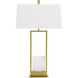 Markham 31 inch 100 watt Antique Brass Lamp Portable Light