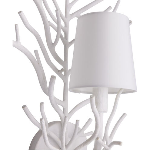 Coral Twig 1 Light 12 inch White Gesso Sconce Wall Light