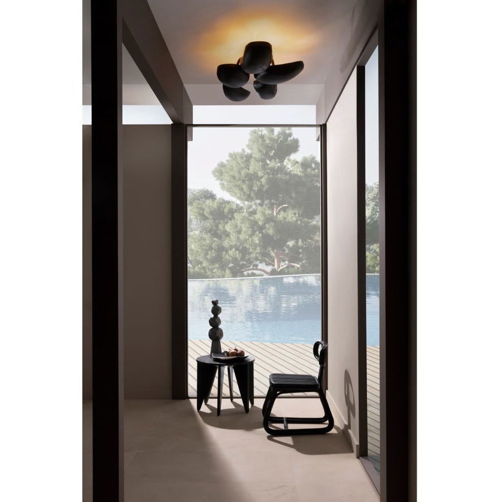 Theo 54.5 inch Blackened Iron Flush Mount Ceiling Light