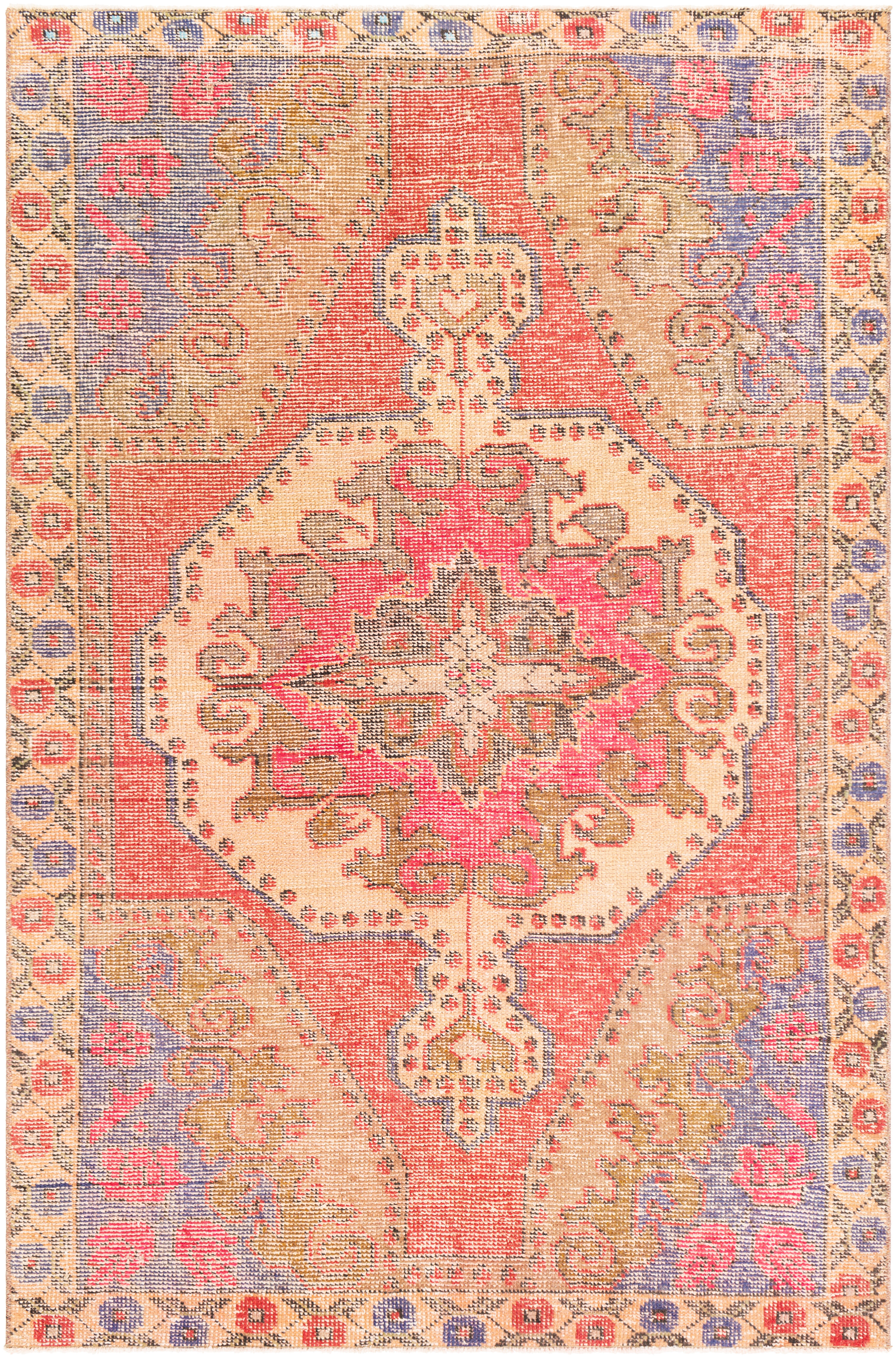 Antique One of a Kind 81 X 52 inch Rug, Rectangle