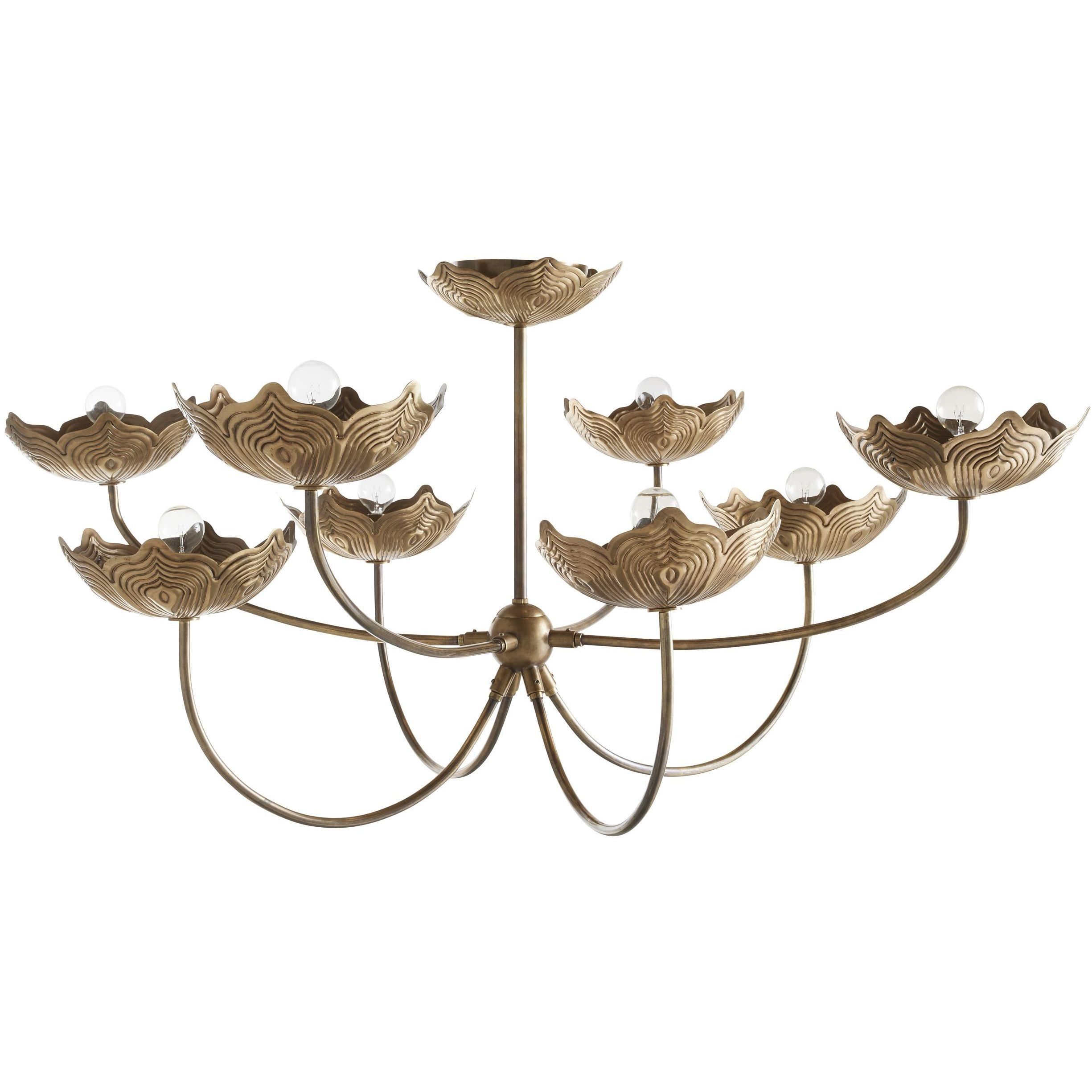 Encinitas 8 Light 50 inch Antique Brass Chandelier Ceiling Light