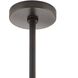 Falcon 6 Light 41 inch English Bronze and Cognac Leather Chandelier Ceiling Light
