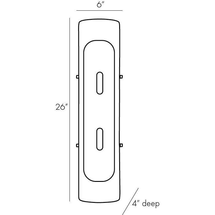 Bend Sconce Wall Light in Rippled Amber Glass