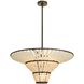 Lulu 4 Light 29 inch Bronze and Organic Frosted Chandelier Ceiling Light