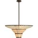 Lulu 4 Light 29 inch Bronze and Organic Frosted Chandelier Ceiling Light
