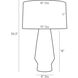Howlan 31 inch 150.00 watt Blue Heather Table Lamp Portable Light