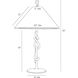 Dutton 150.00 watt Blackened Iron Table Lamp Portable Light