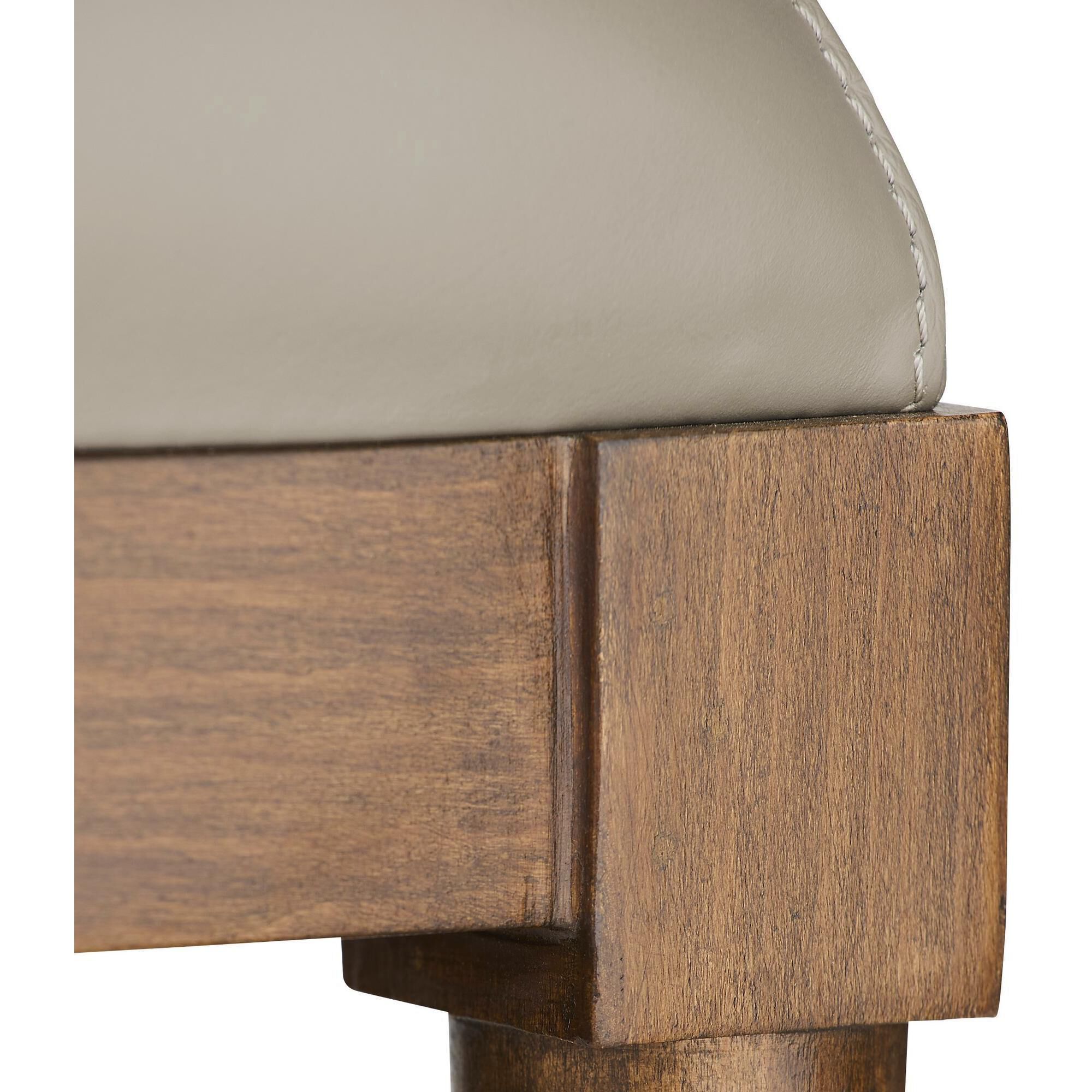 Keegan 35 inch Morel and Walnut with Brushed Stainless Steel Counter Stool