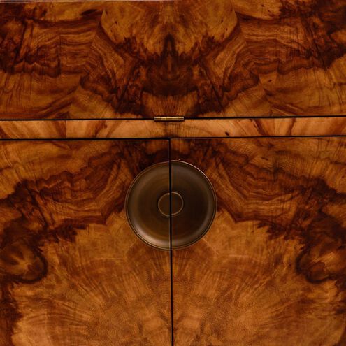 Manhattan 37 inch Toffee Burl Cocktail Cabinet