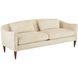 Vincent Textured Ivory and Dark Walnut Sofa