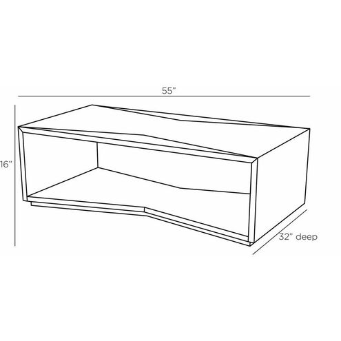 Yuki 55 X 16 inch Cream Cocktail Table