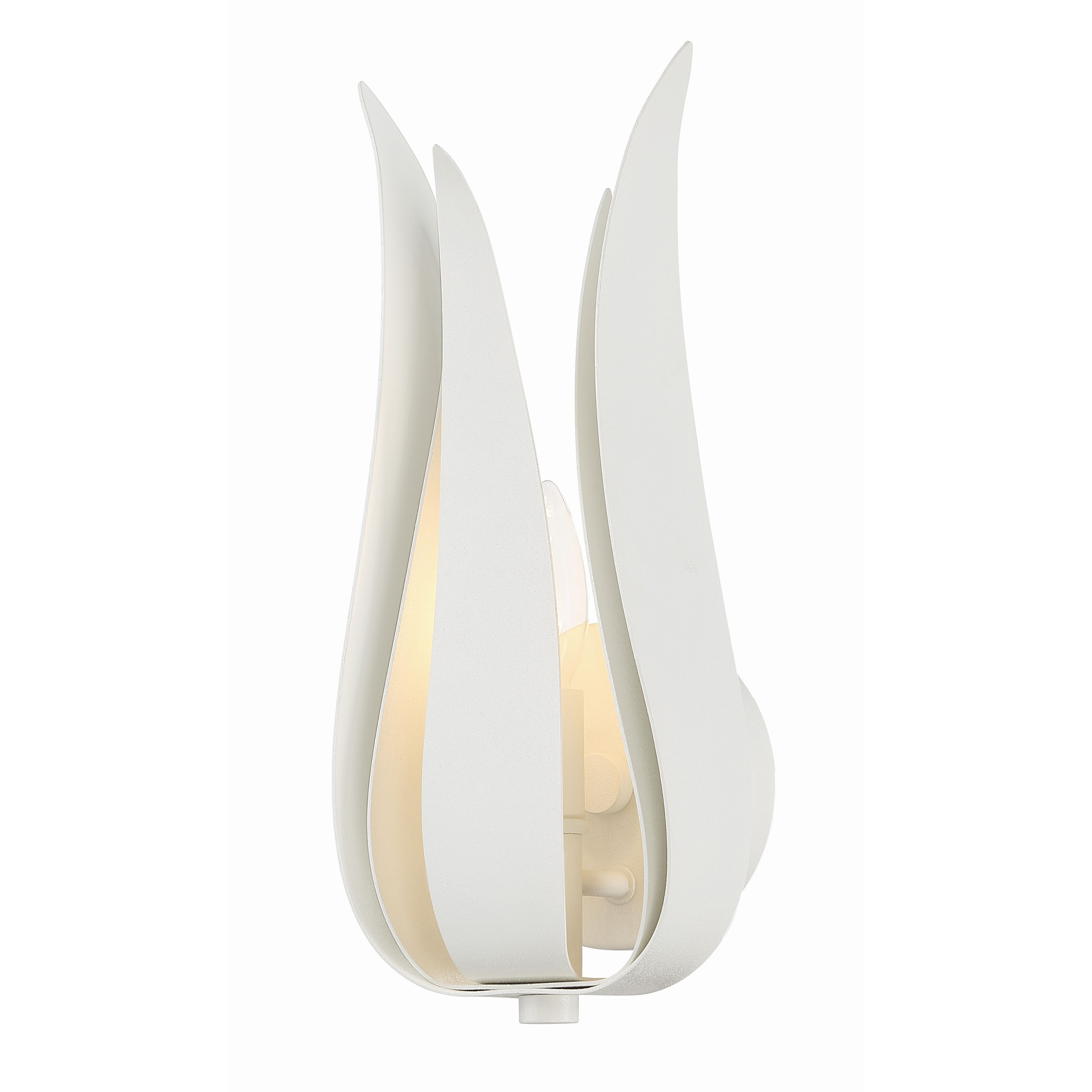 Broche Bath Sconce Wall Light in Matte White