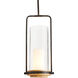 Sumter 1 Light 11 inch Black and Bronze with Natural Wood Candle Pendant Ceiling Light, Beth Webb