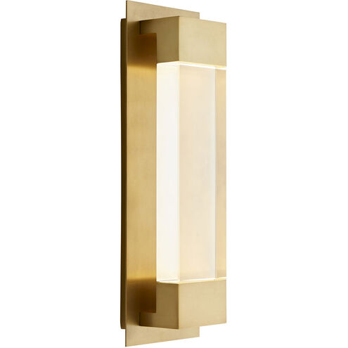 Charlie LED 6 inch Antique Brass Sconce Wall Light, Essential Lighting