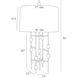 Howes 32 inch 150.00 watt Natural Iron and Galaxy Marble Lamp Portable Light