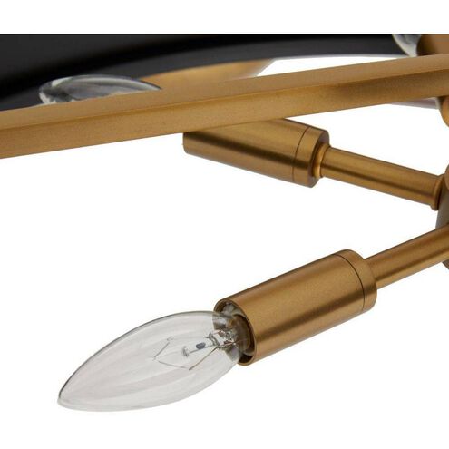 Gaia 6 Light 36 inch Antique Brass and Bronze Chandelier Ceiling Light