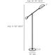 Alaric 50 inch 25.00 watt Antique Brass Floor Lamp Portable Light