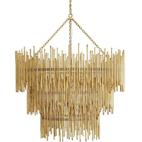 Prescott 12 Light 35 inch Gold Leaf Chandelier Ceiling Light