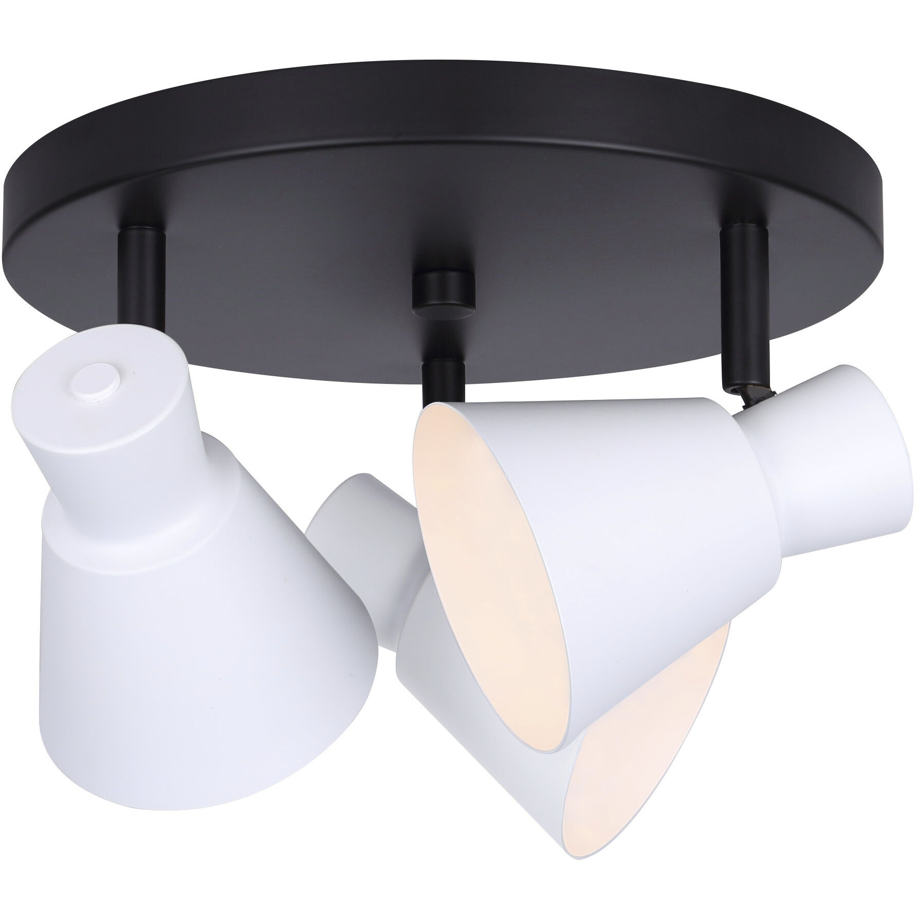 Radley 3 Light Black/White Track Lighting Ceiling Light