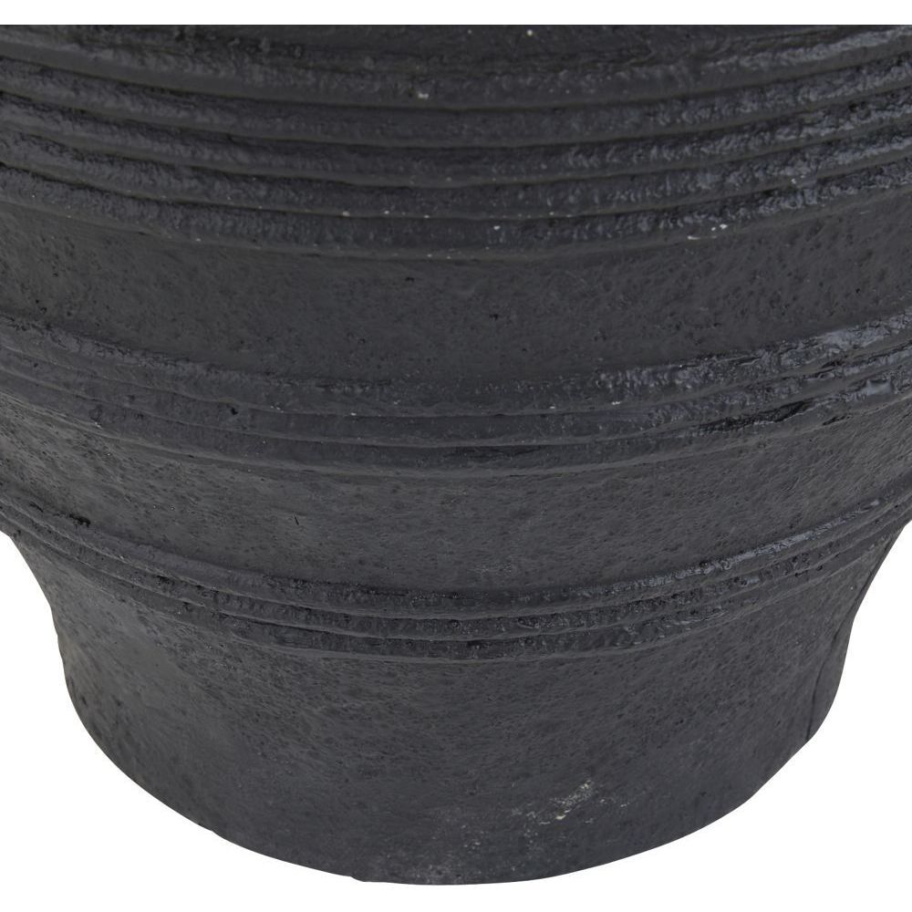 Chicago Matte Black Outdoor Planter, Large