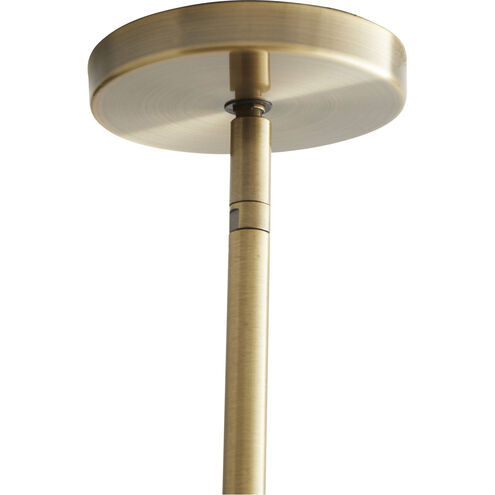 Filamento 6 Light 42 inch Antique Brass Chandelier Ceiling Light, Laura Kirar