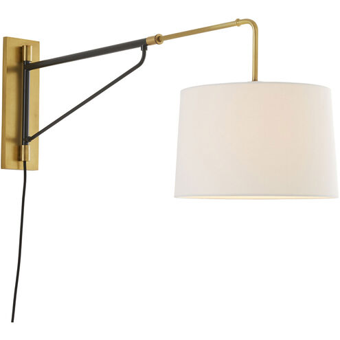 Anthony 1 Light Bronze and Antique Brass Plug-in Sconce Wall Light