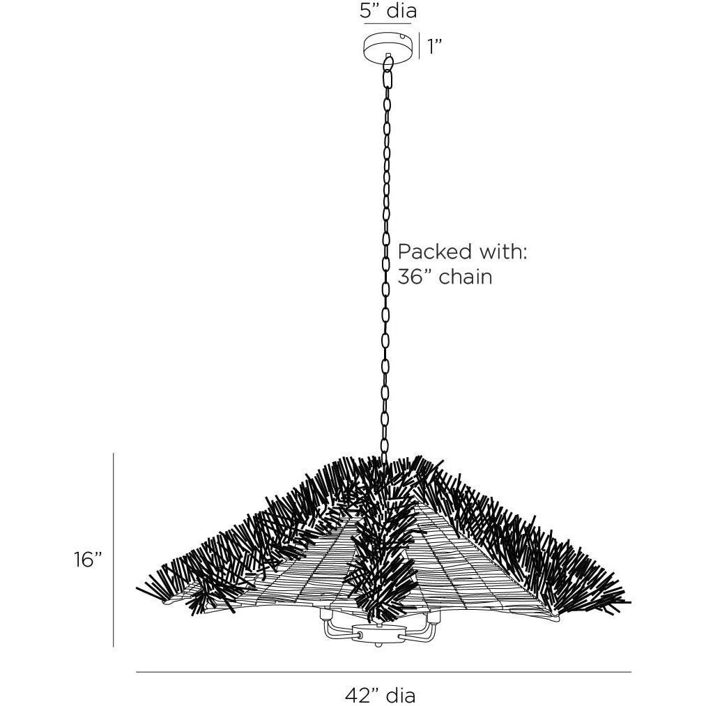 Cadance 4 Light 42 inch Natural Chandelier Ceiling Light